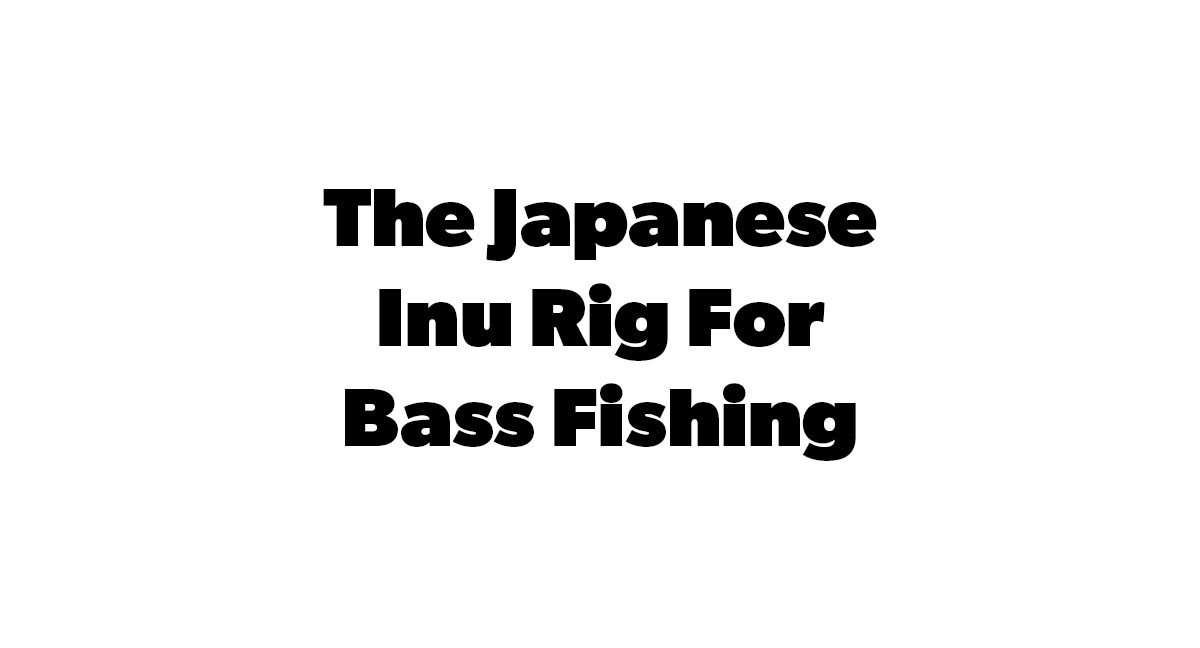Improved Japanese Inu Rig for Bass Fishing