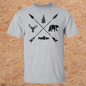hunting fishing outdoors t-shirt